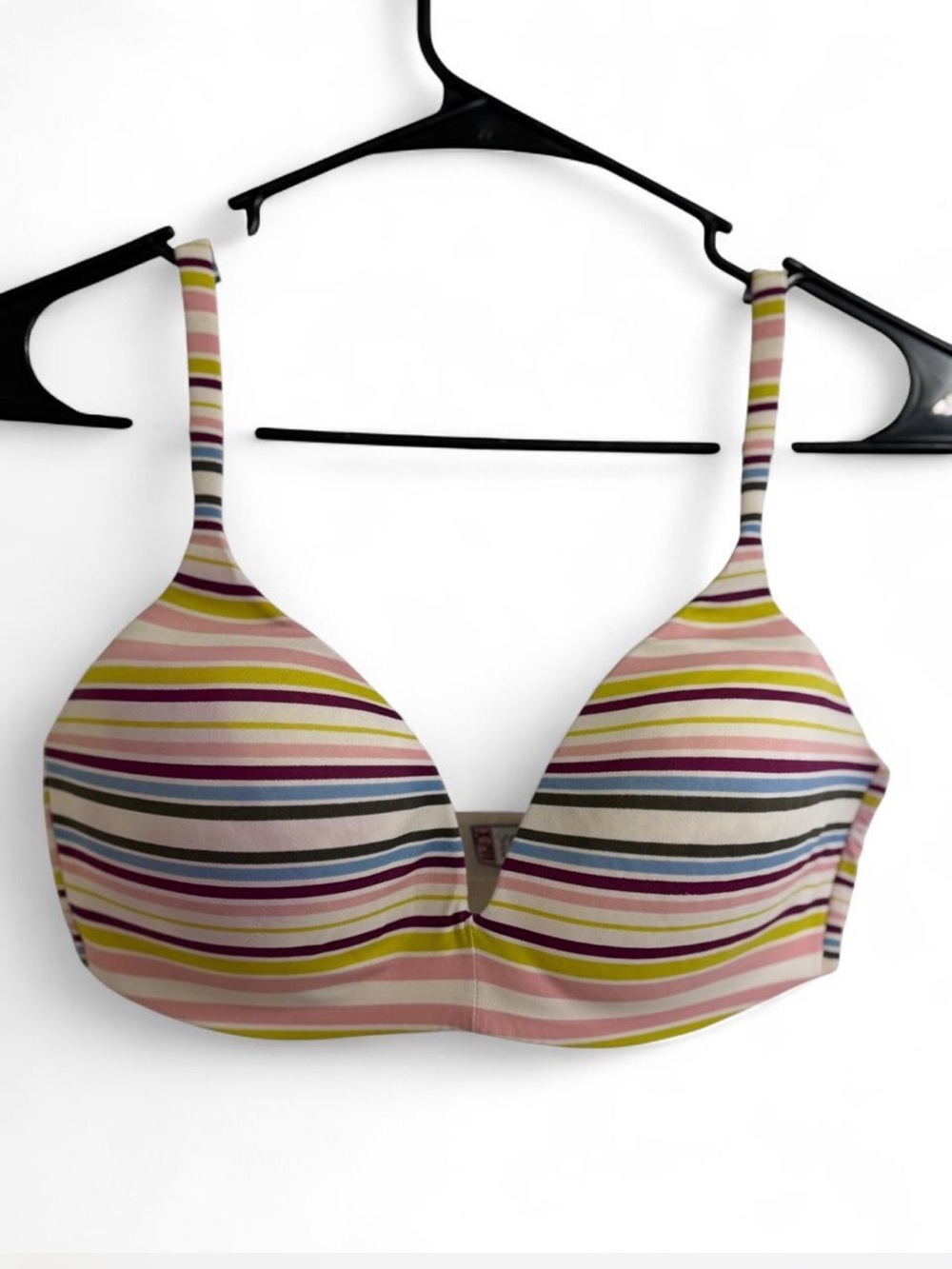 Victoria's Secret Pink Multicolor Striped T-Shirt Bra